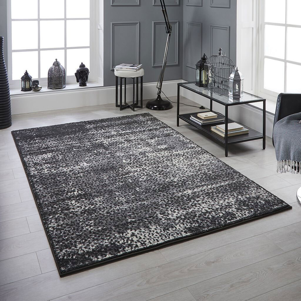 Alex Black Contemporary Rug