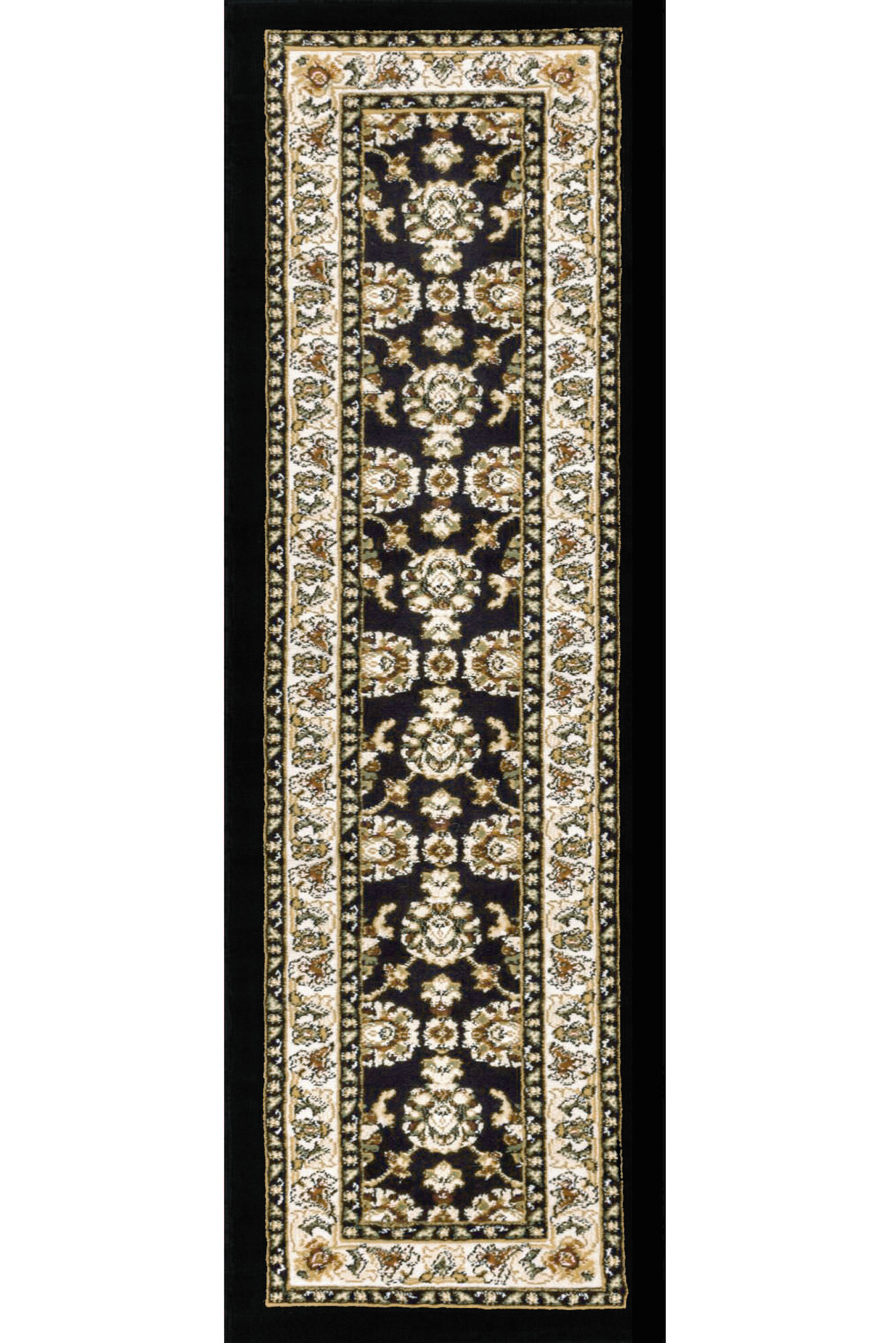 Large View Atlanta Traditional Classic Black Rug
