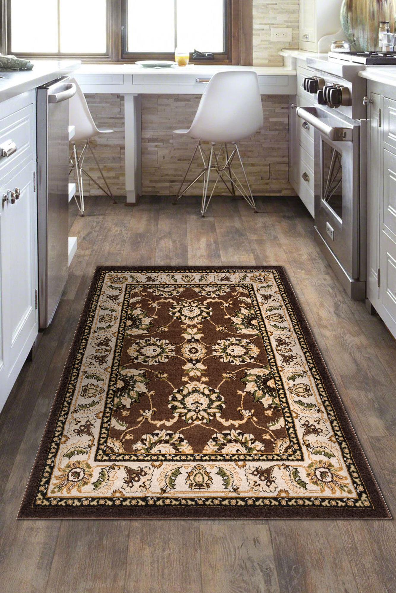 Atlanta Traditional Floral Brown Rug