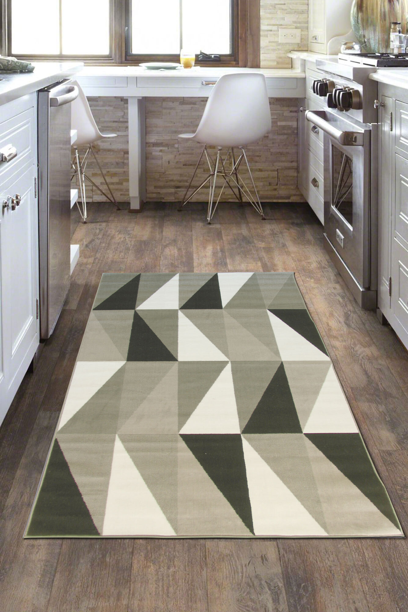 Atlanta Modern Grey Triangle Rug