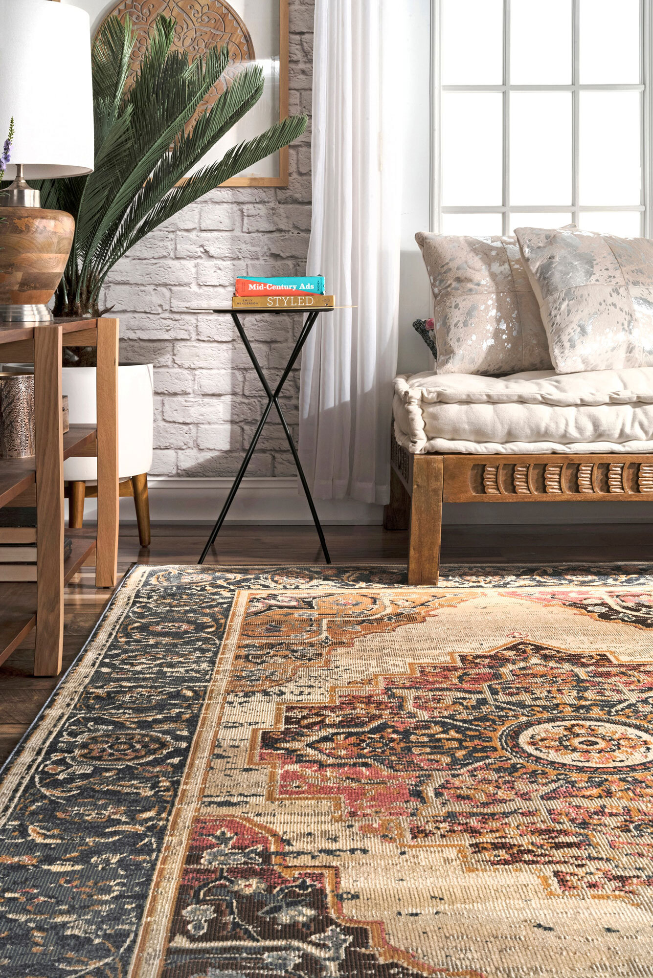 Alder Distressed Medallion Rug