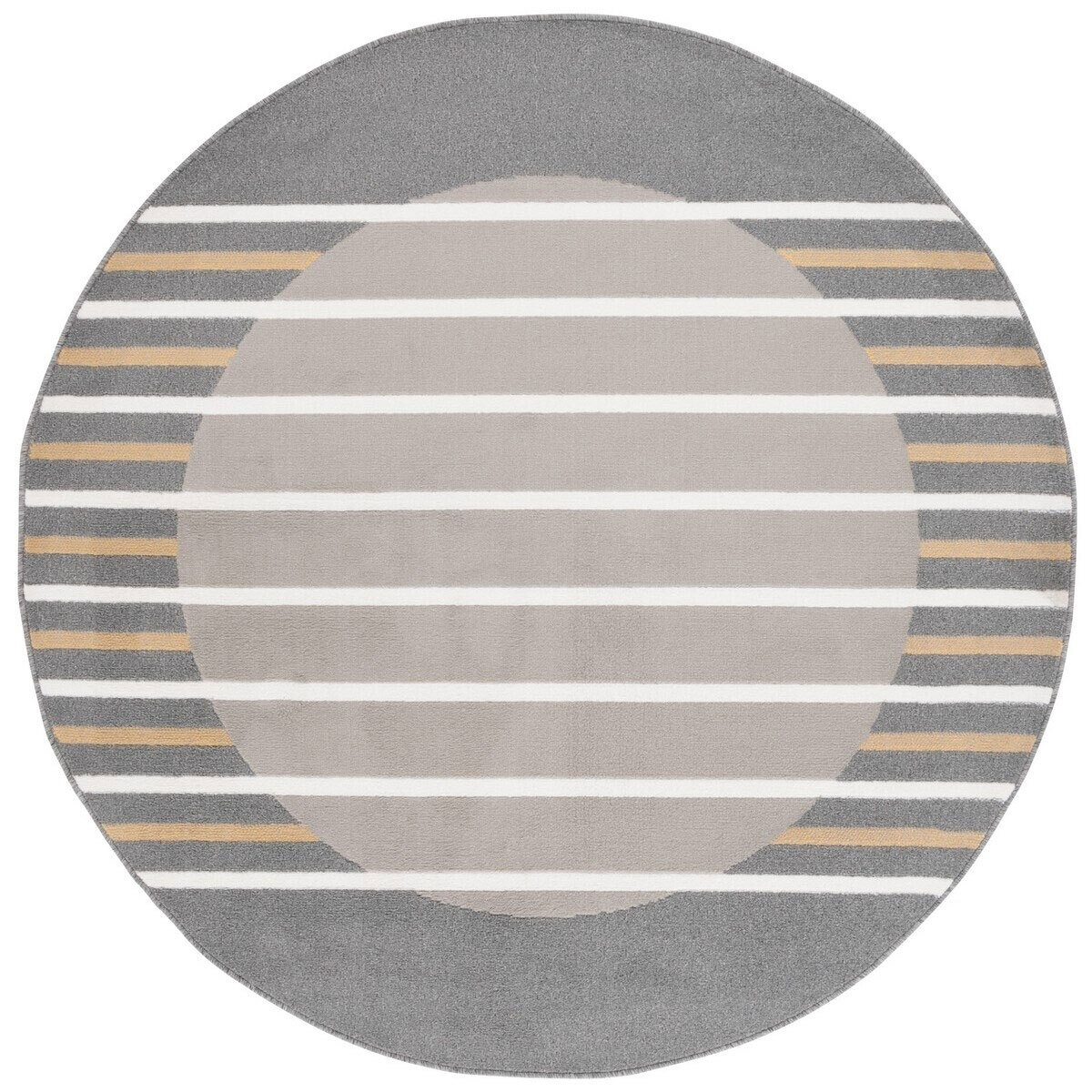 Large View Alfa Modern Striped Border Rug