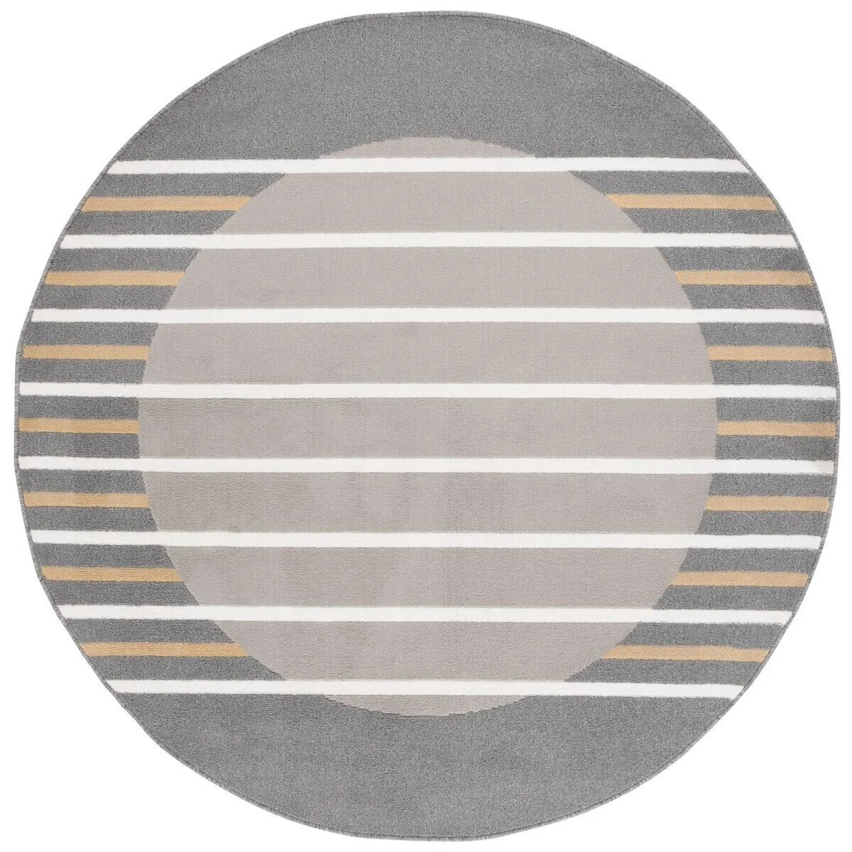 Large View Alfa Modern Striped Border Rug