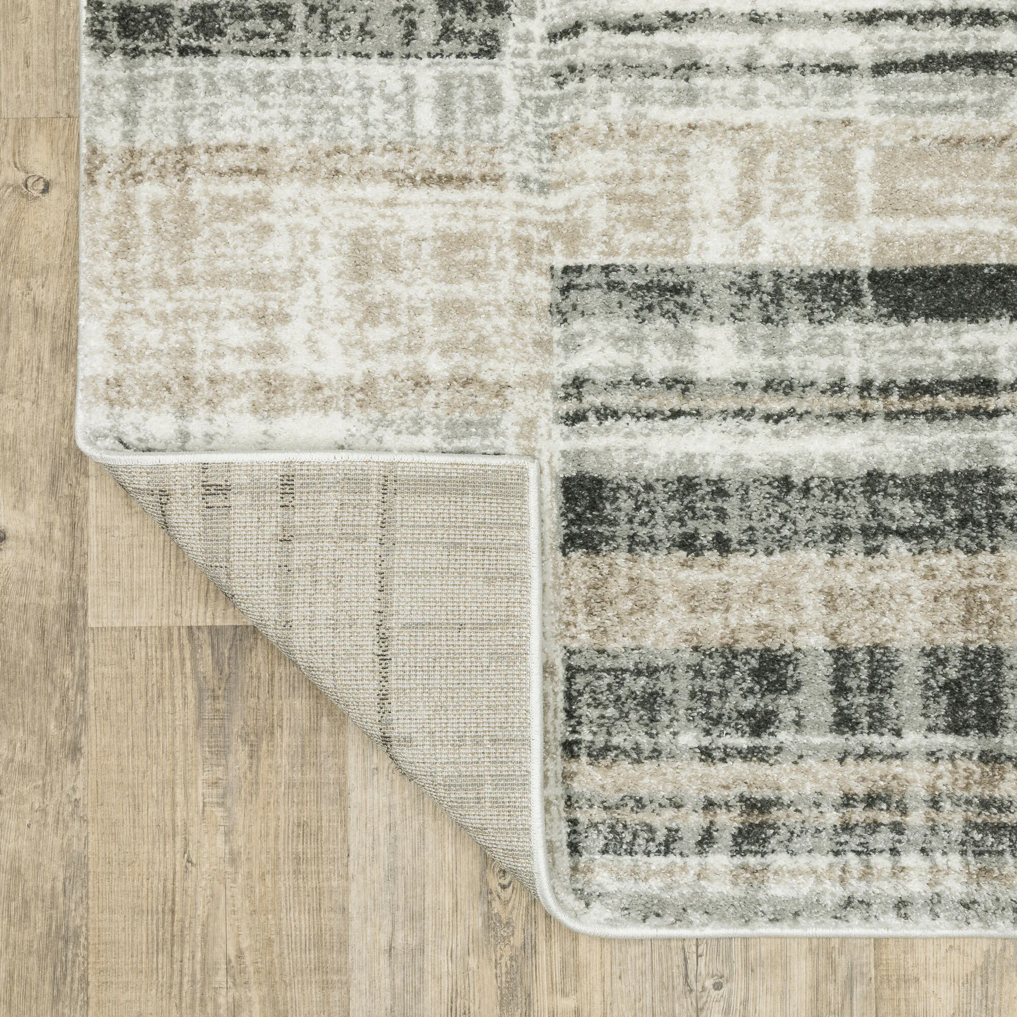 Large View Amsterdam Striped Carved Rug