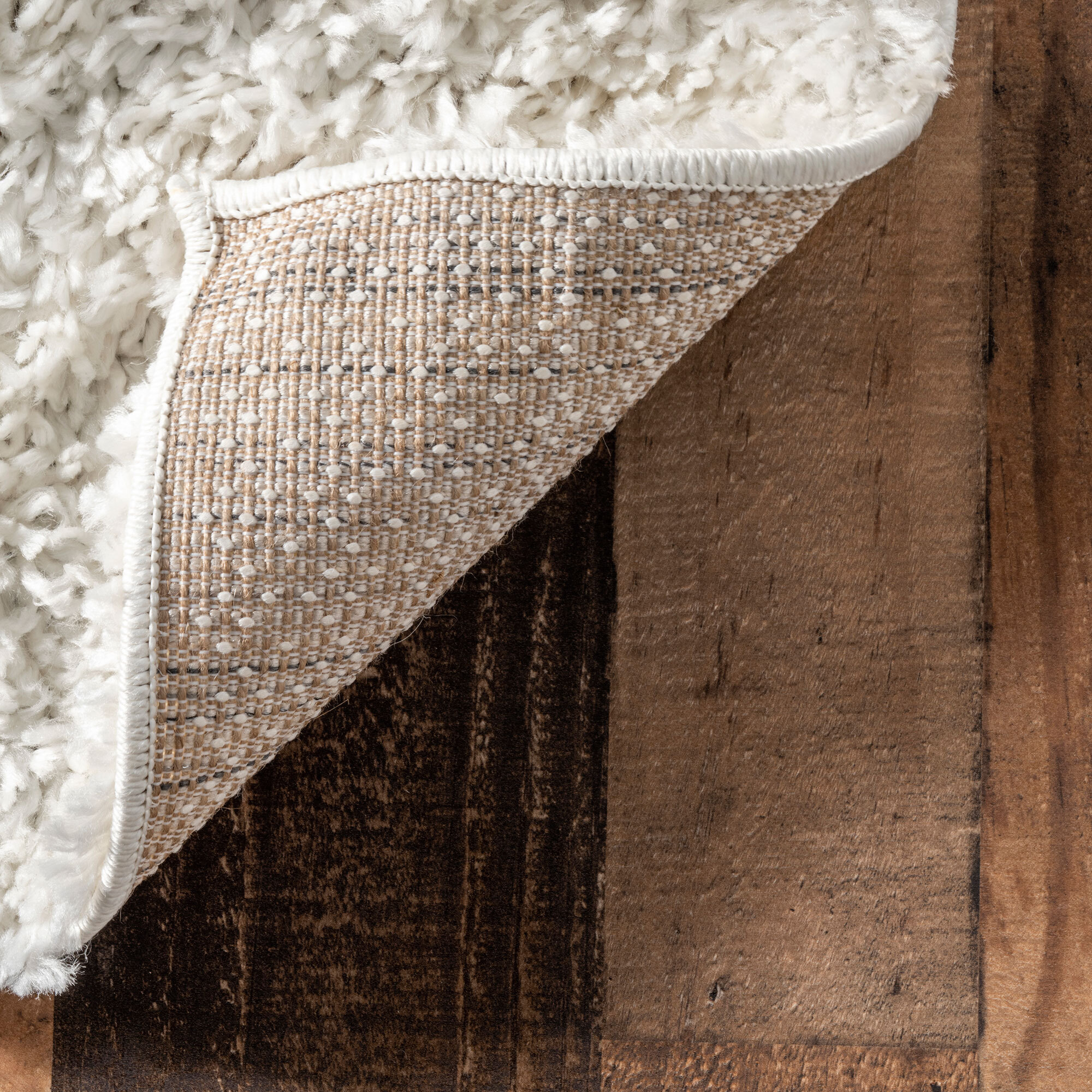 Angel Plain Shaggy Cream Rug