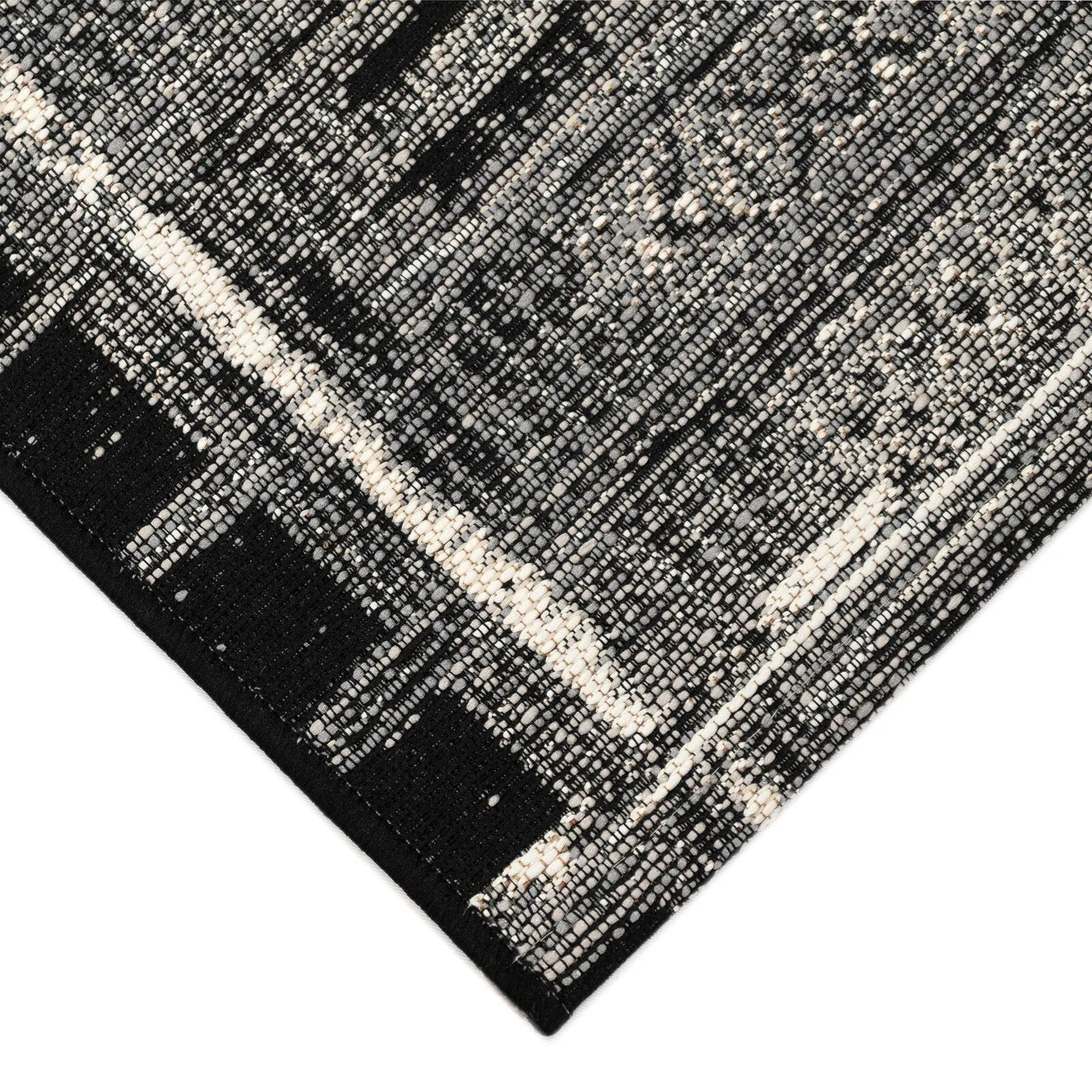 Aperto Black Tribal Pattern Rug