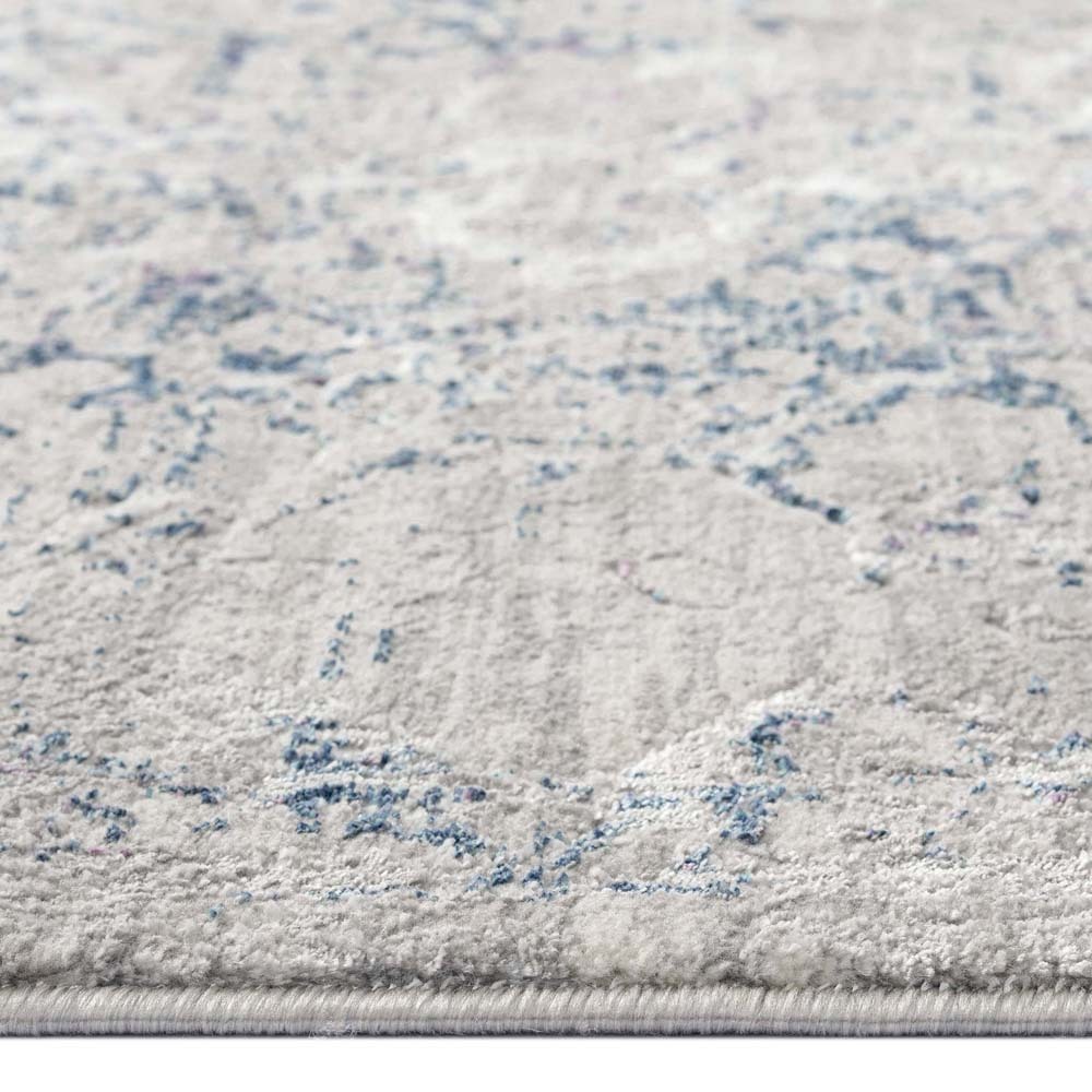 Large View Ash Contemporary Medallion Rug