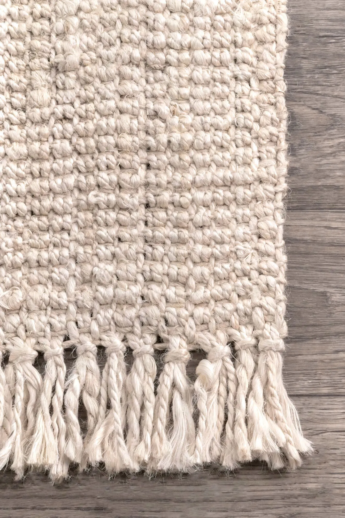 Bleach Jute Hand Woven Rug