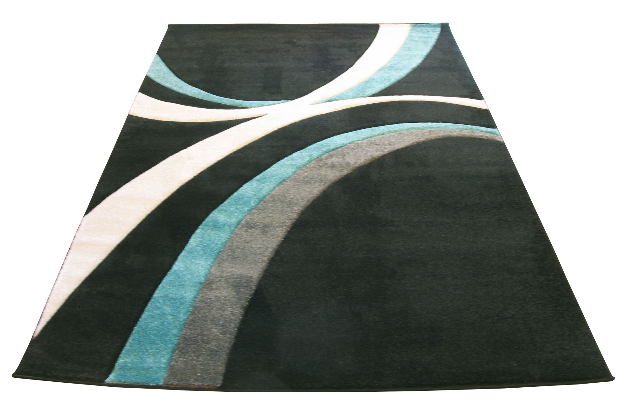 Bonnie Black Modern Abstract Rug