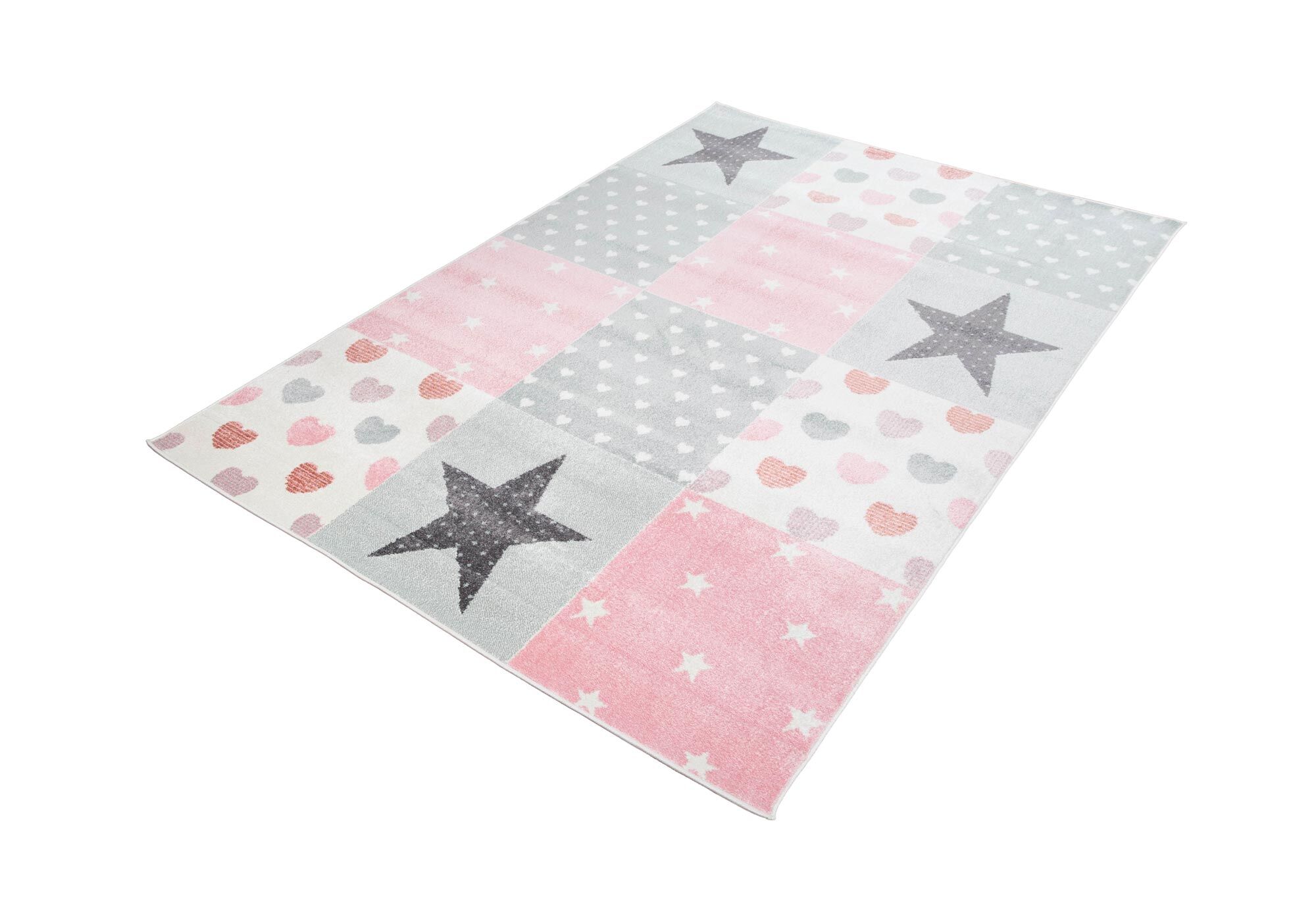 Large View Candy Stars & Hearts Kids Rug