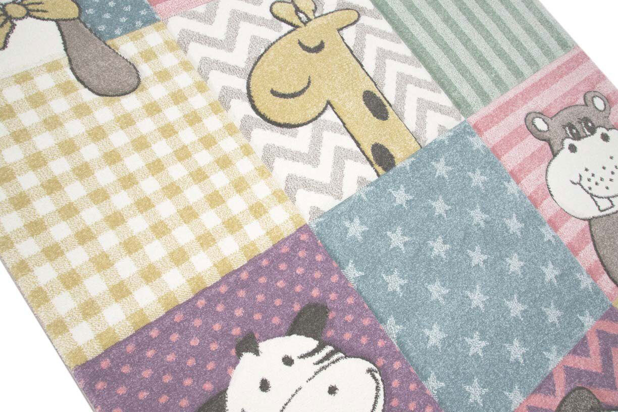 Large View Charlie Cute Animal Nursery Rug