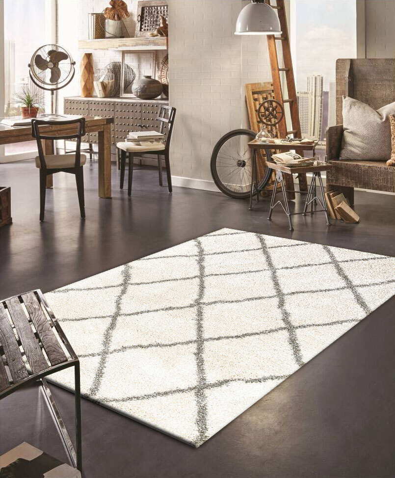 Large View Ciro Moroccan Trellis Shaggy Rug