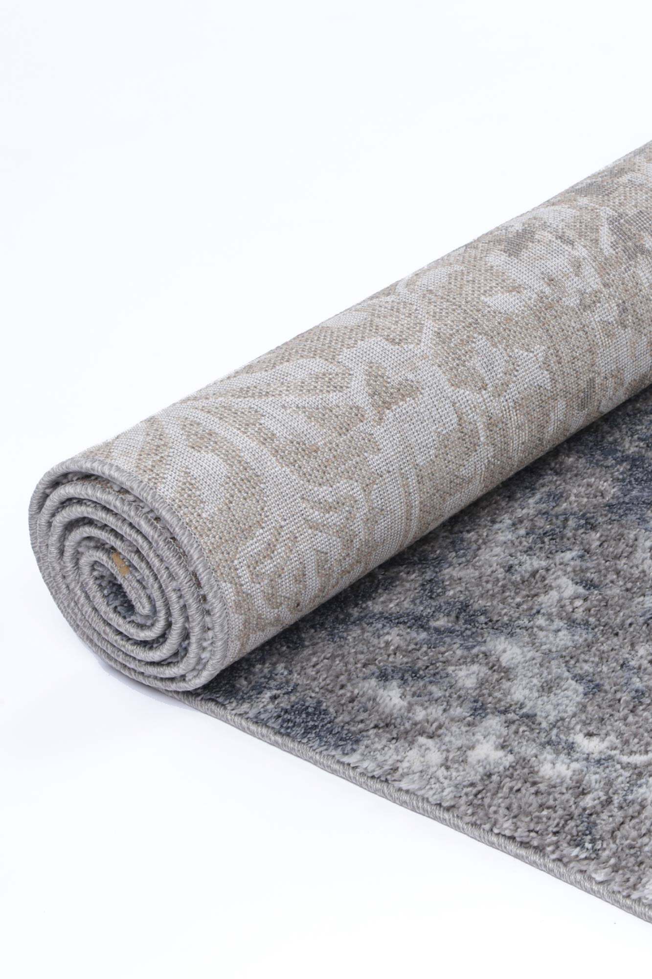 Large View Cole Grey Floral Abstract Rug