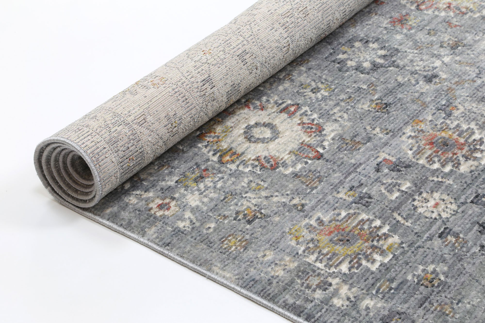 Darra Grey Transitional Floral Rug