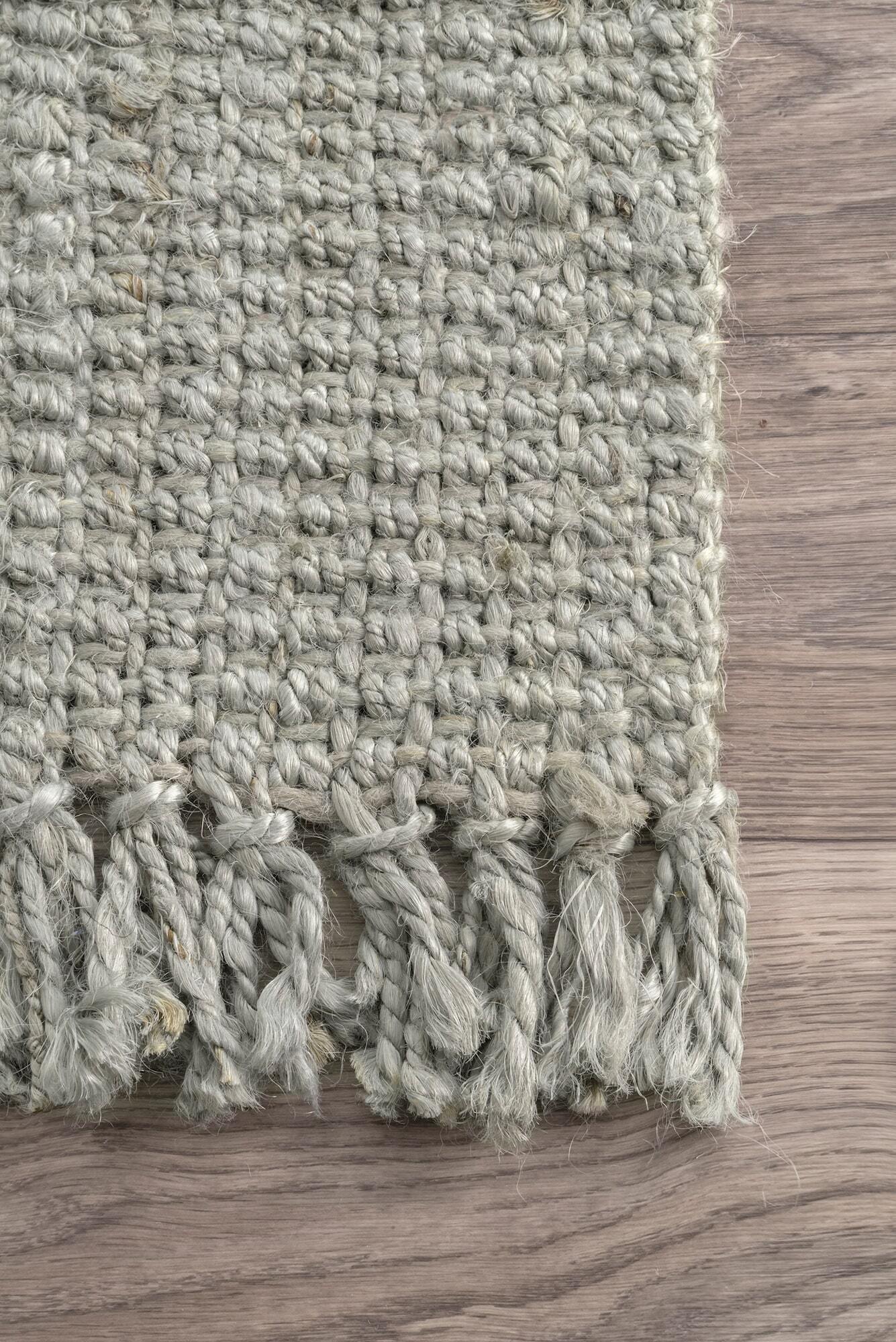 Large View Dyed Jute Grey Hand Woven Rug