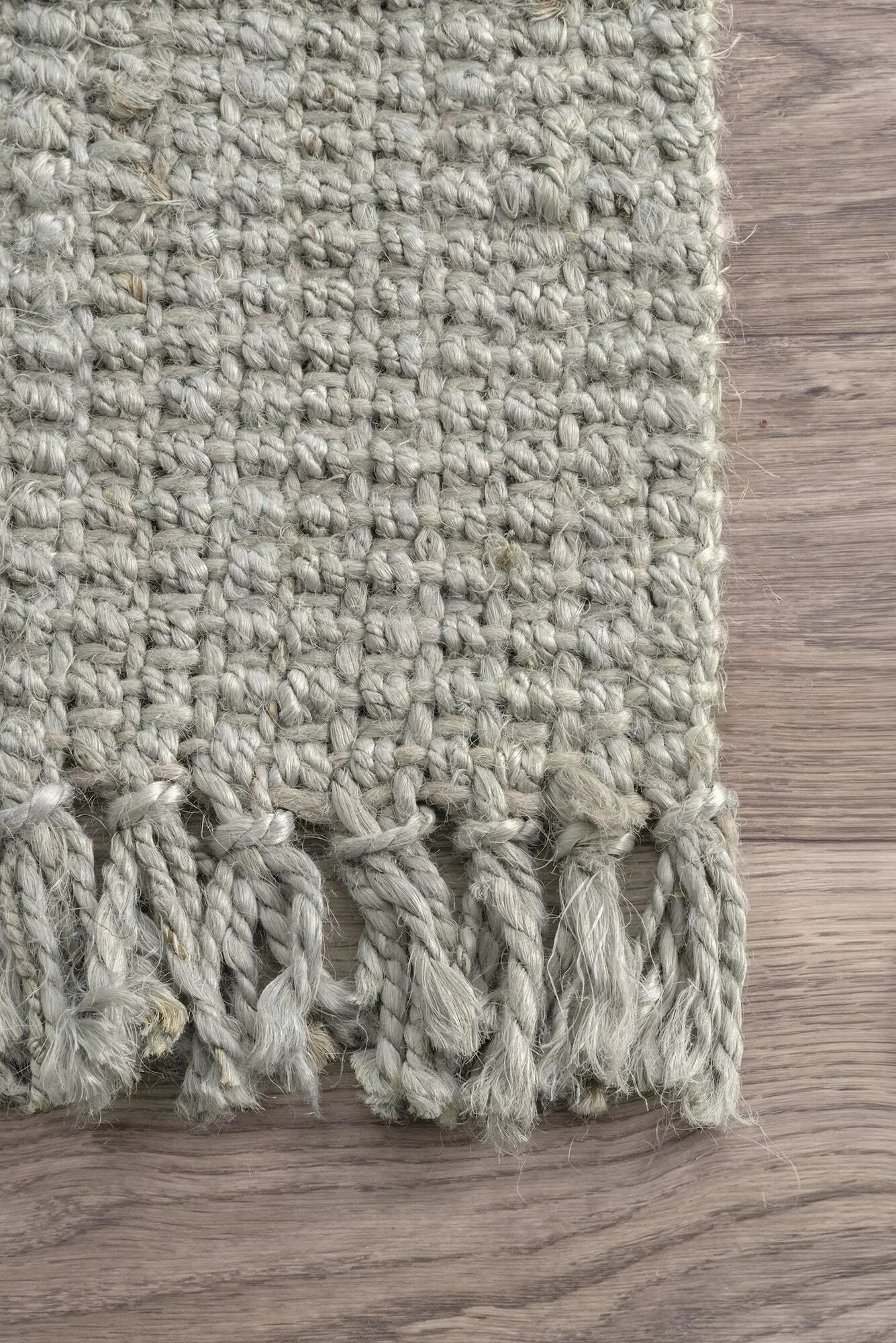 Large View Dyed Jute Grey Hand Woven Rug