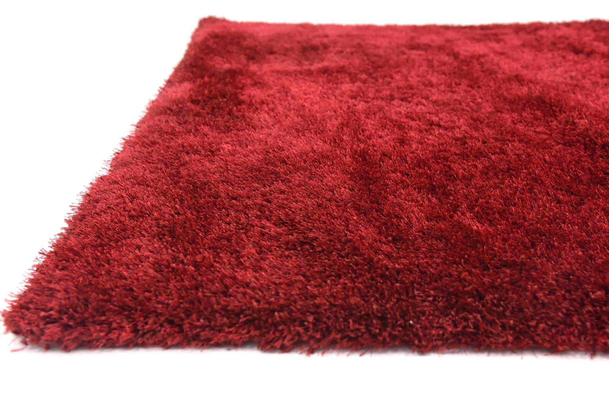 Large View Dream Plain Red Thick Shaggy Rug