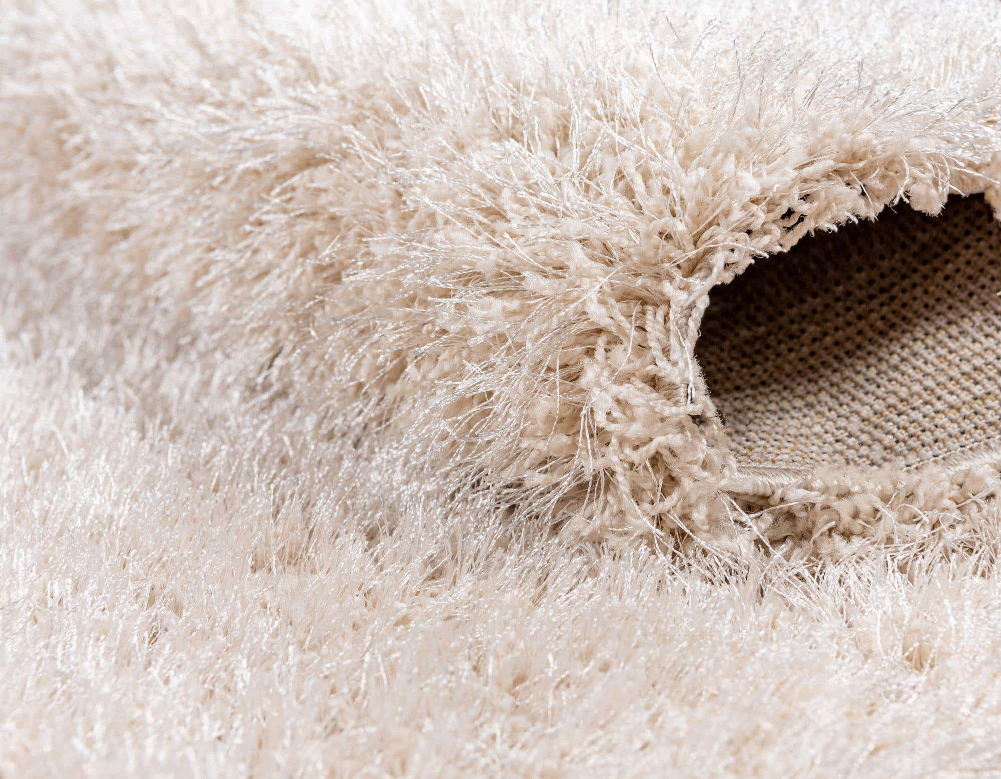 Dream Plain Beige Shaggy Rug