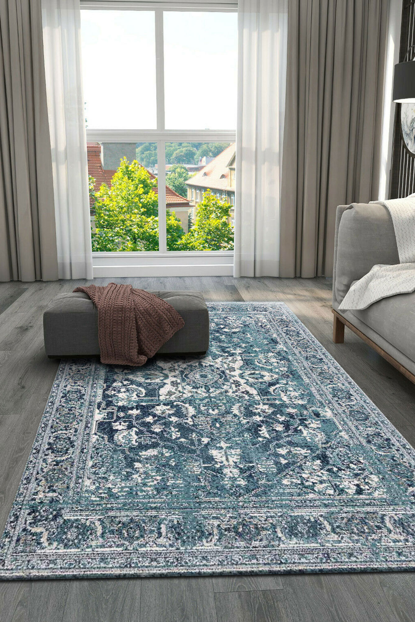 Large View Erin Traditional Medallion Rug