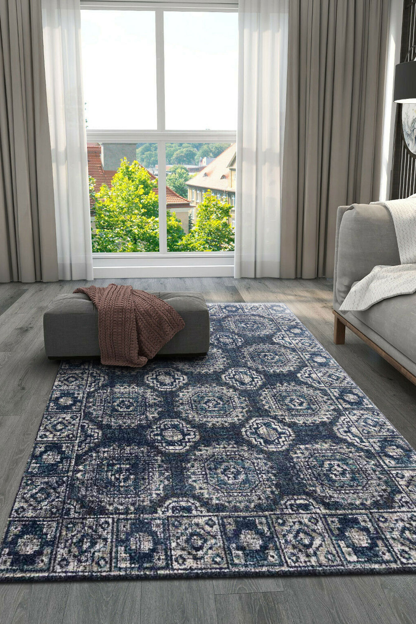 Large View Erin Transitional Medallion Rug