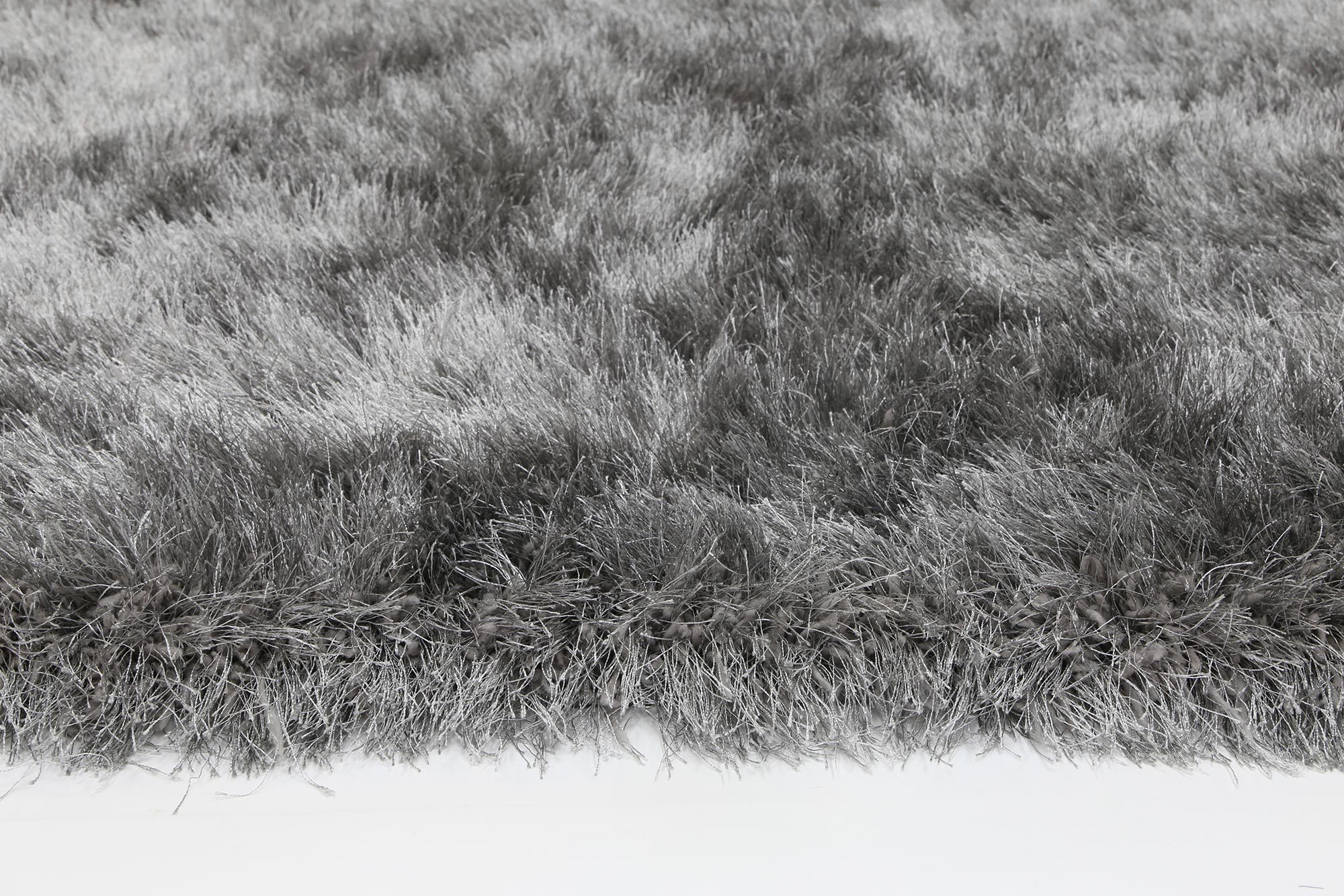 Elisa Plain Grey Thick Shaggy Rug