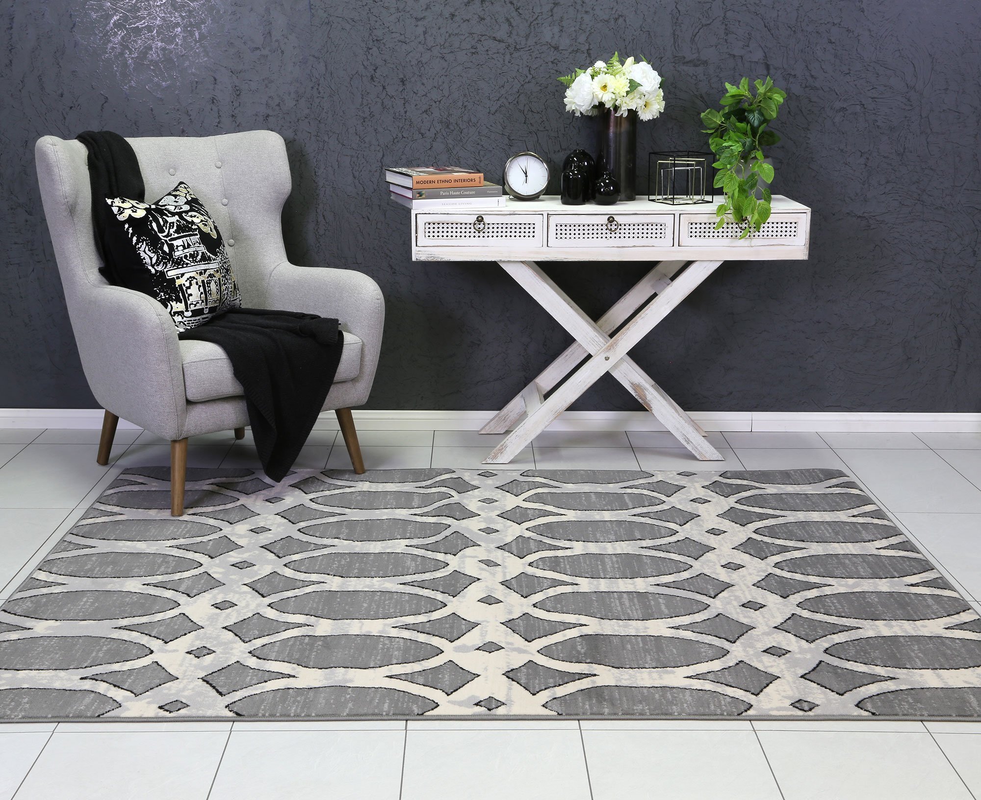 Large View Emma Grey Modern Abstract Rug