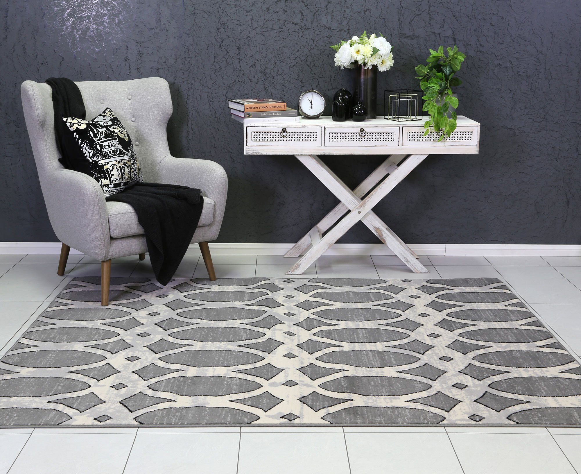 Emma Grey Modern Abstract Rug