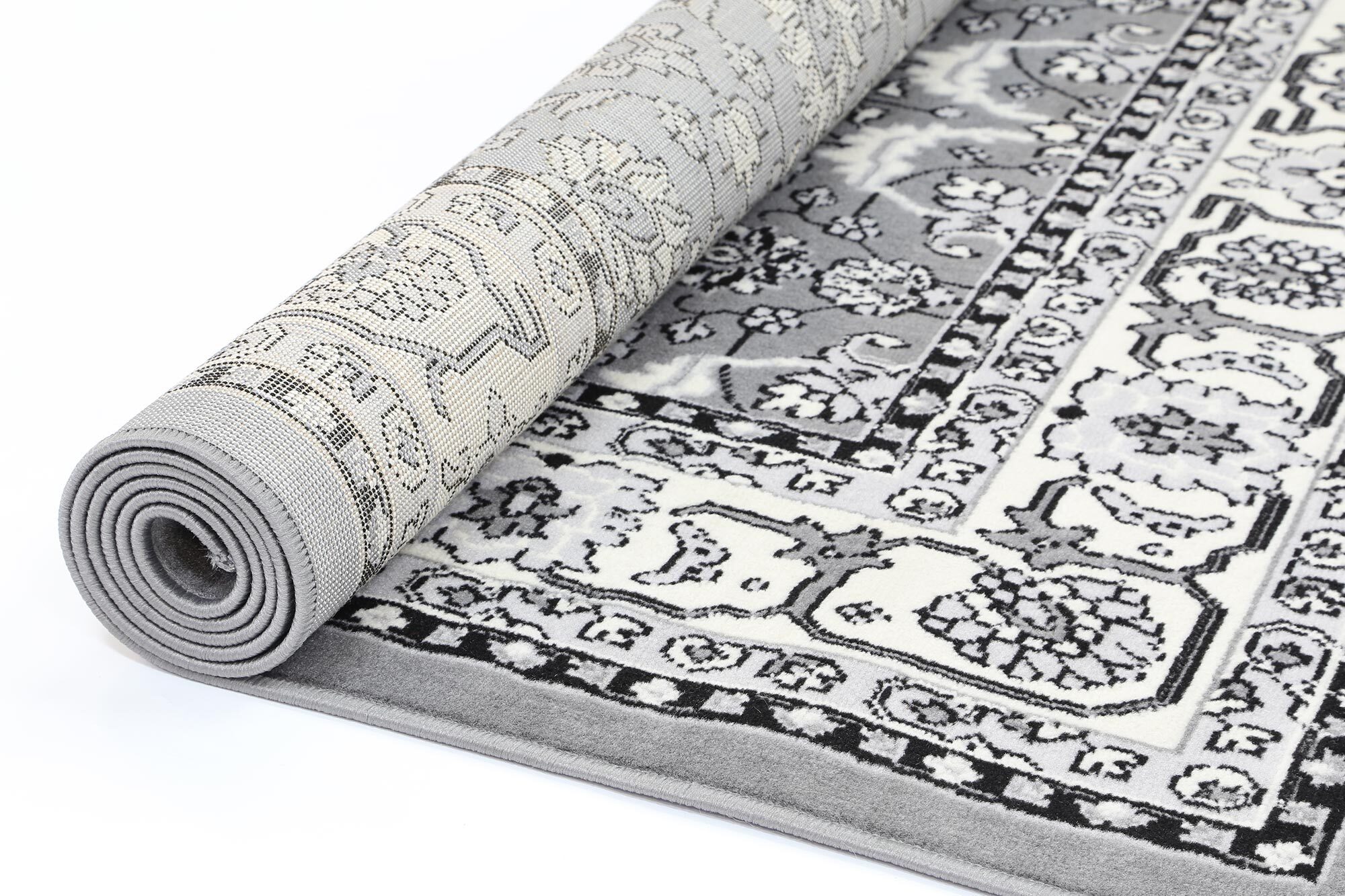 Emma Grey Traditional Floral Rug