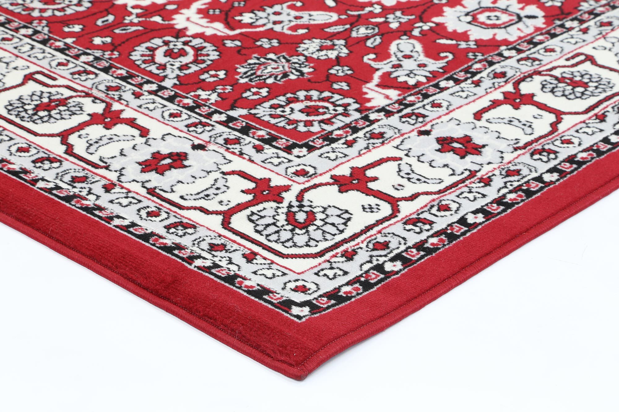 Large View Emma Red Traditional Floral Rug