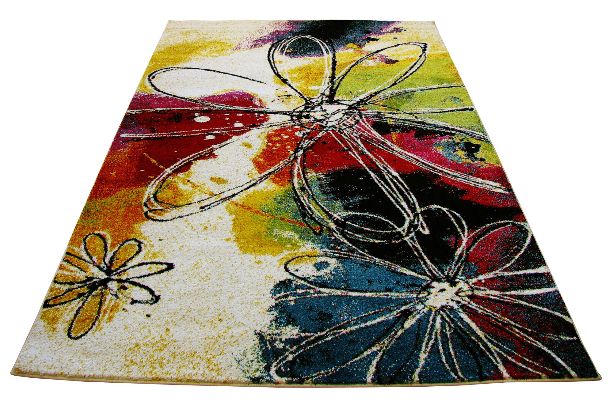 Ellen Modern Floral Abstract Rug