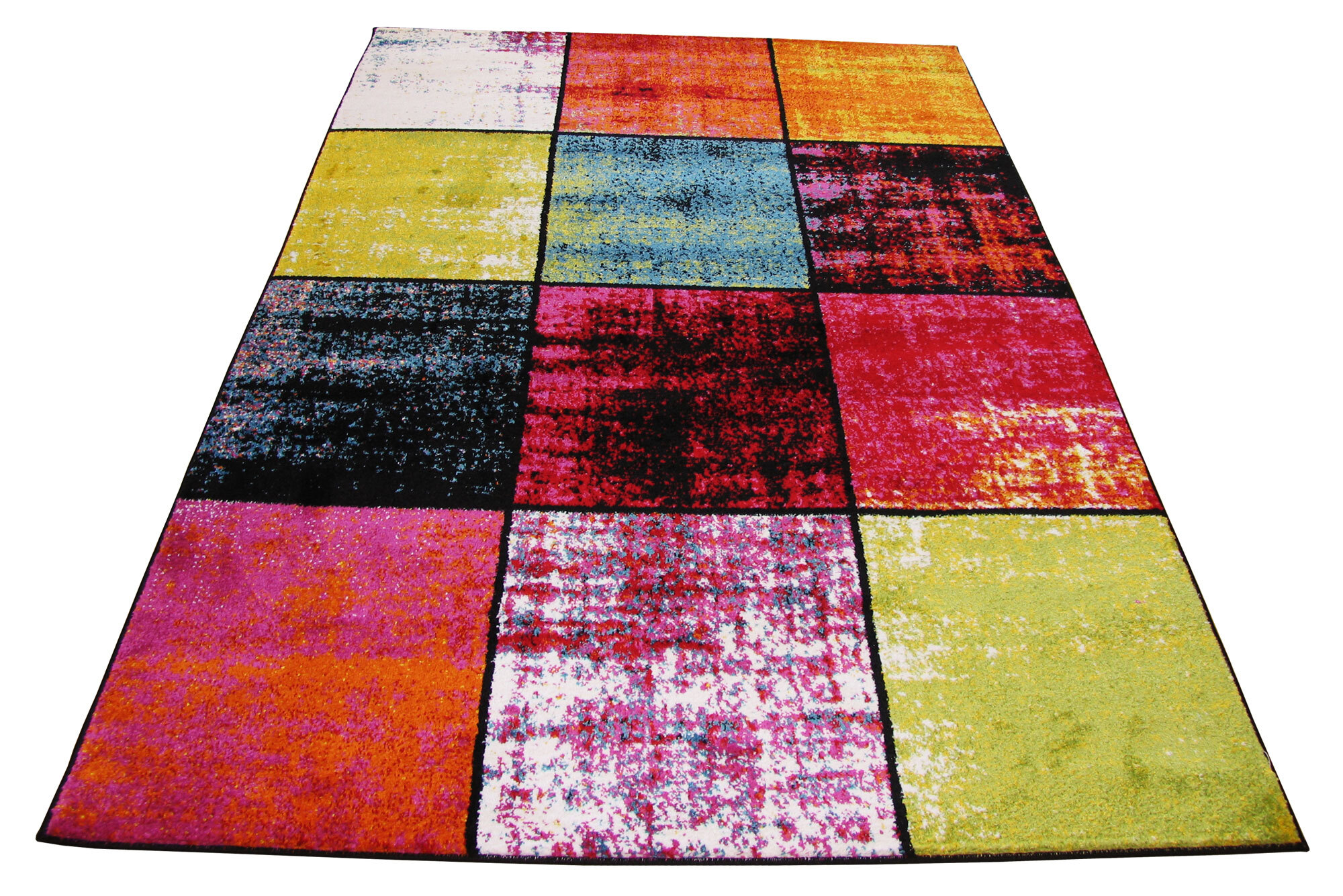 Large View Ellen Modern Square Pattern Rug