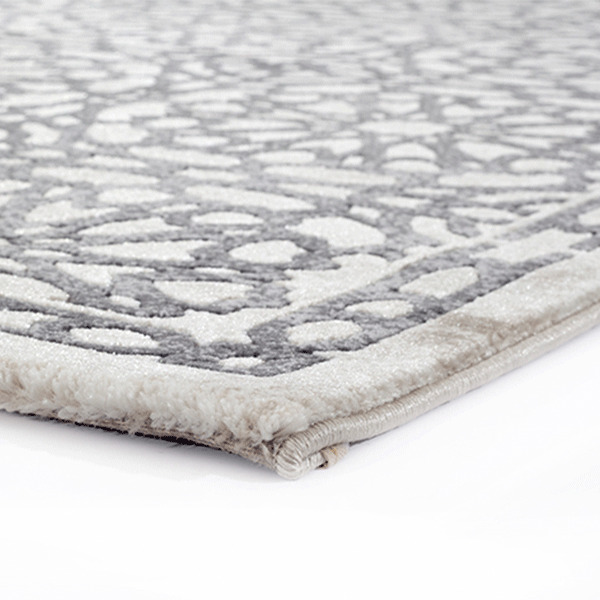 Fabian Damask Grey Rug