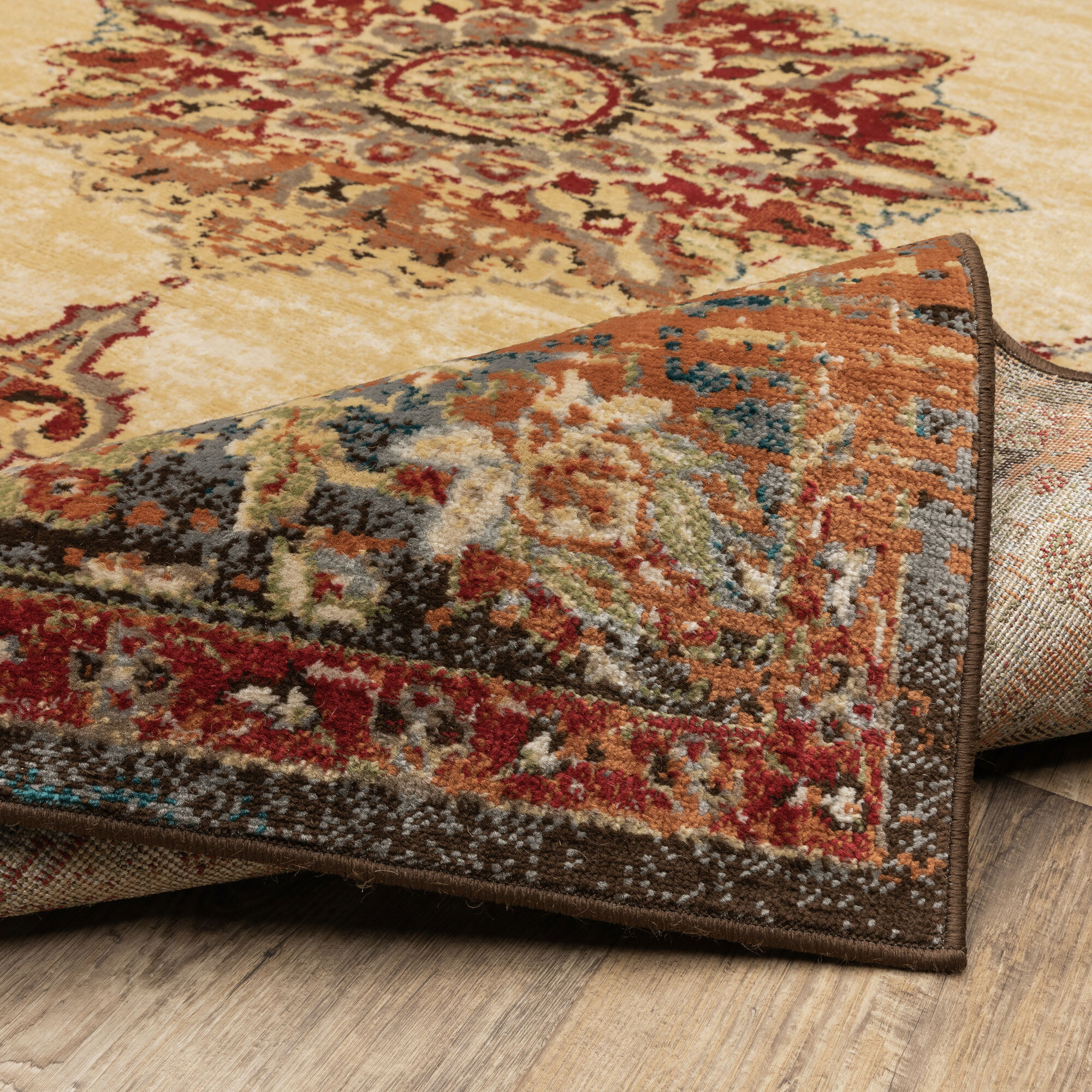 Large View Fred Traditional Medallion Rug