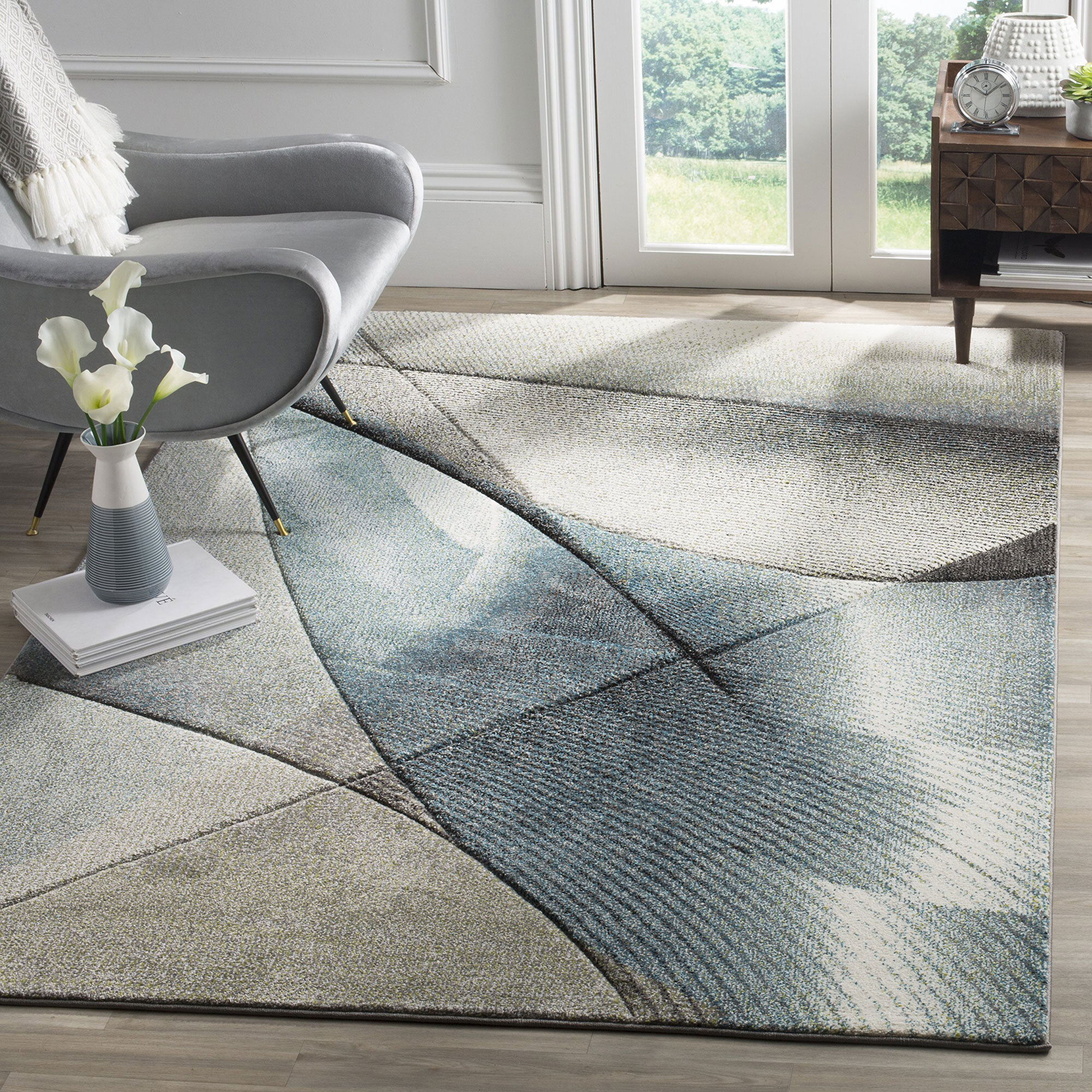 Large View Freya Wavy Modern Abstract Rug