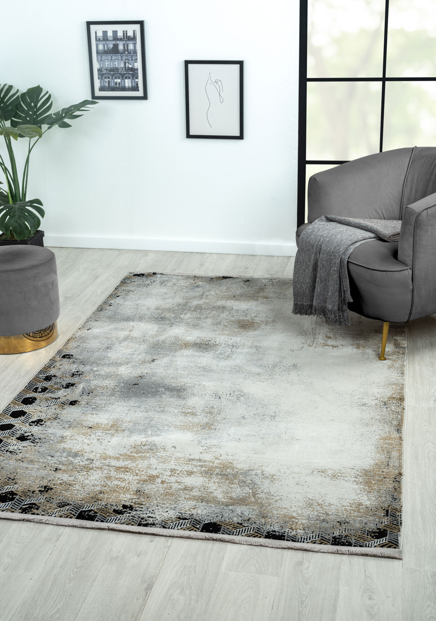 Large View Galaxy Contemporary Rug