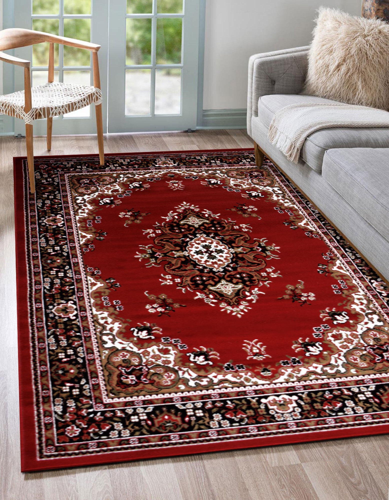Gil Traditional Rug Red Rugs Afterpay & Zippay
