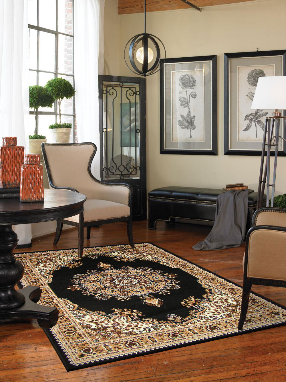 Large View Gil Traditional Medallion Rug