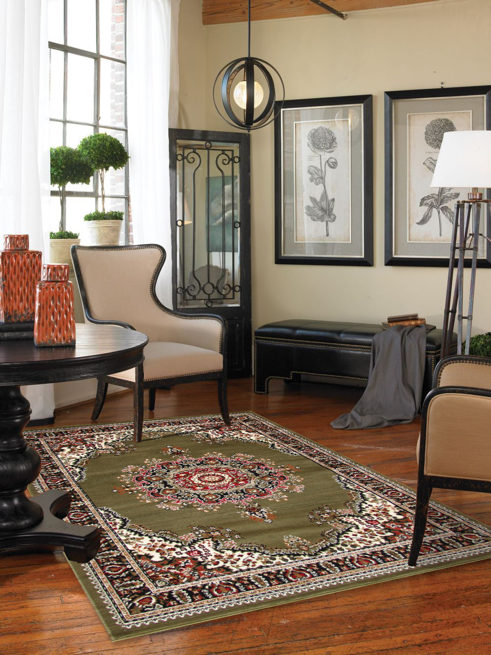 Large View Gil Traditional Medallion Rug