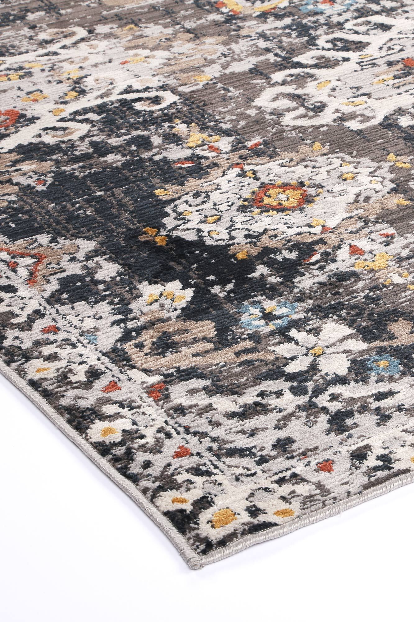 Large View Haze Traditional Distressed Rug