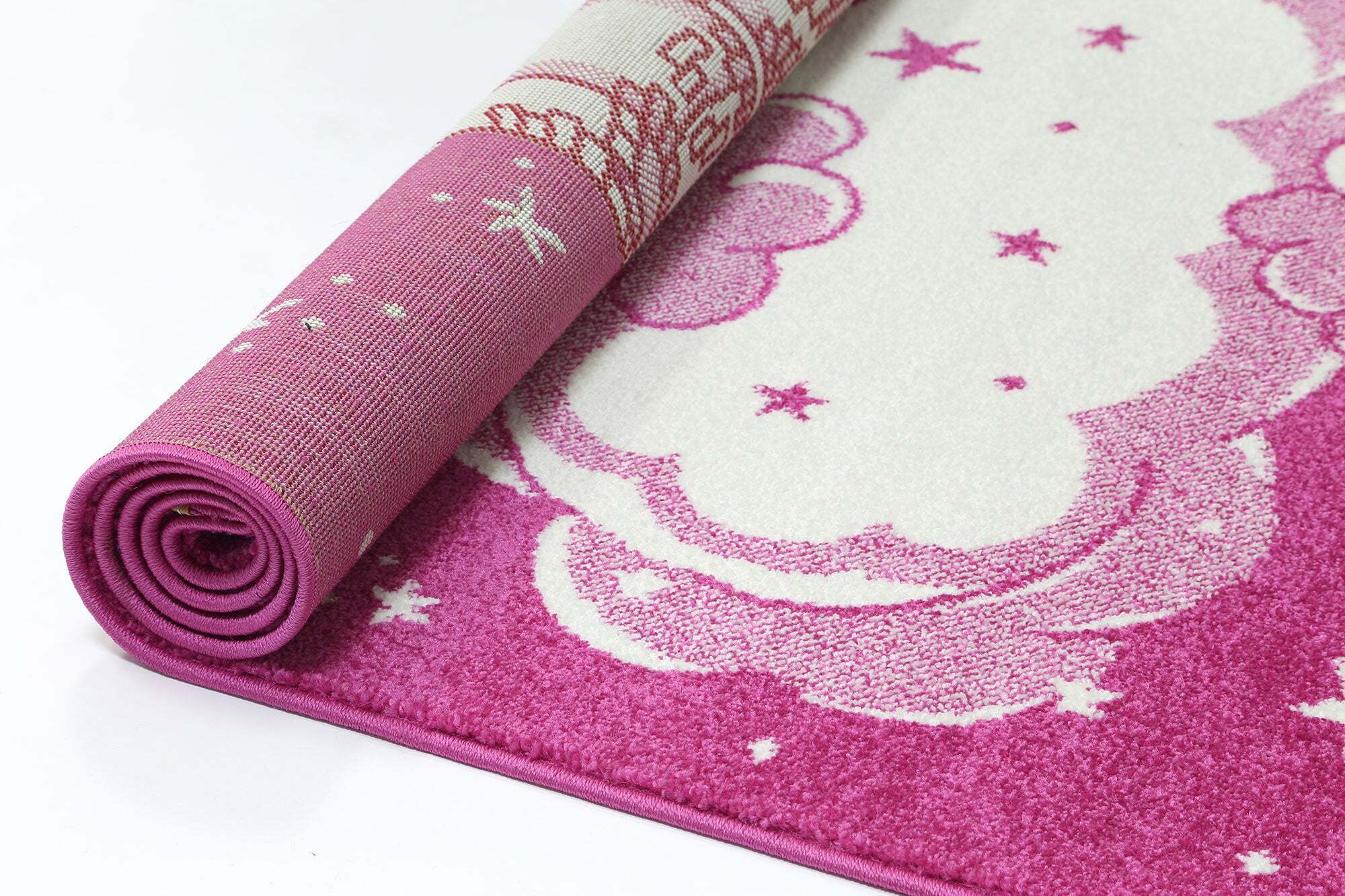 Hello Pink Castle Cloud Kids Rug 