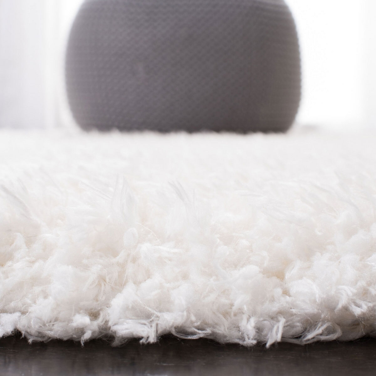 Large View Havana Plain Ivory Shaggy Rug