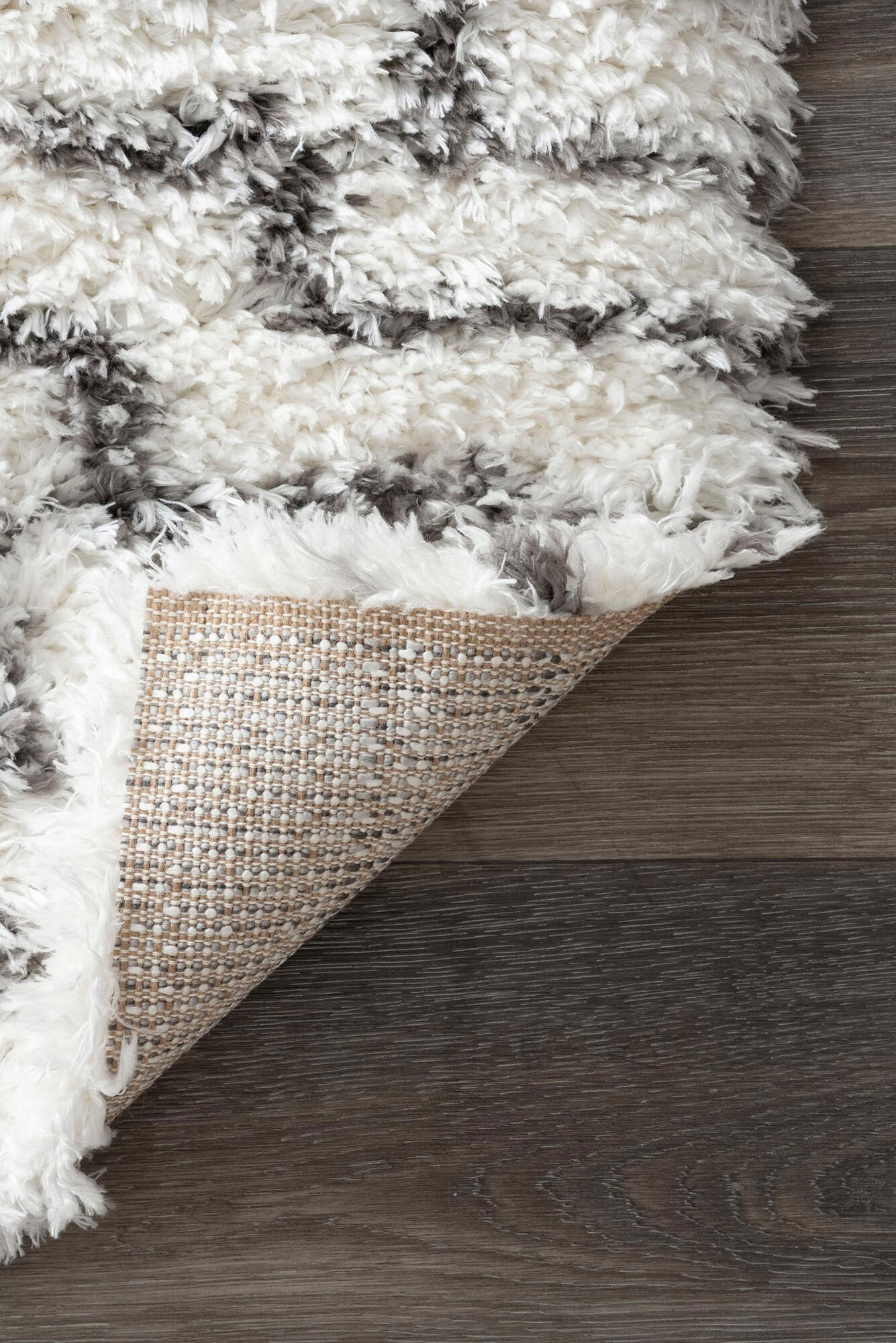 Large View Havana Ivory Moroccan Shaggy Rug