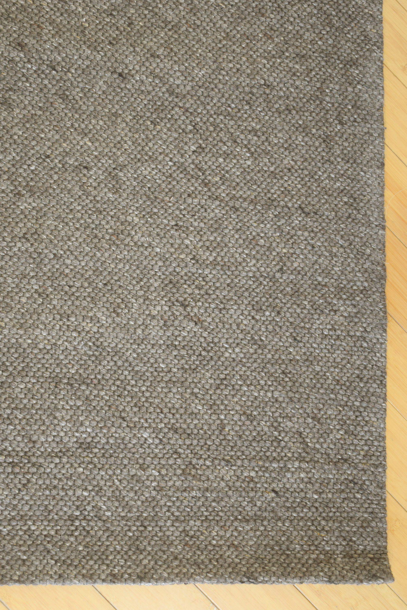 Large View Harper Plain Brown Flatweave Rug