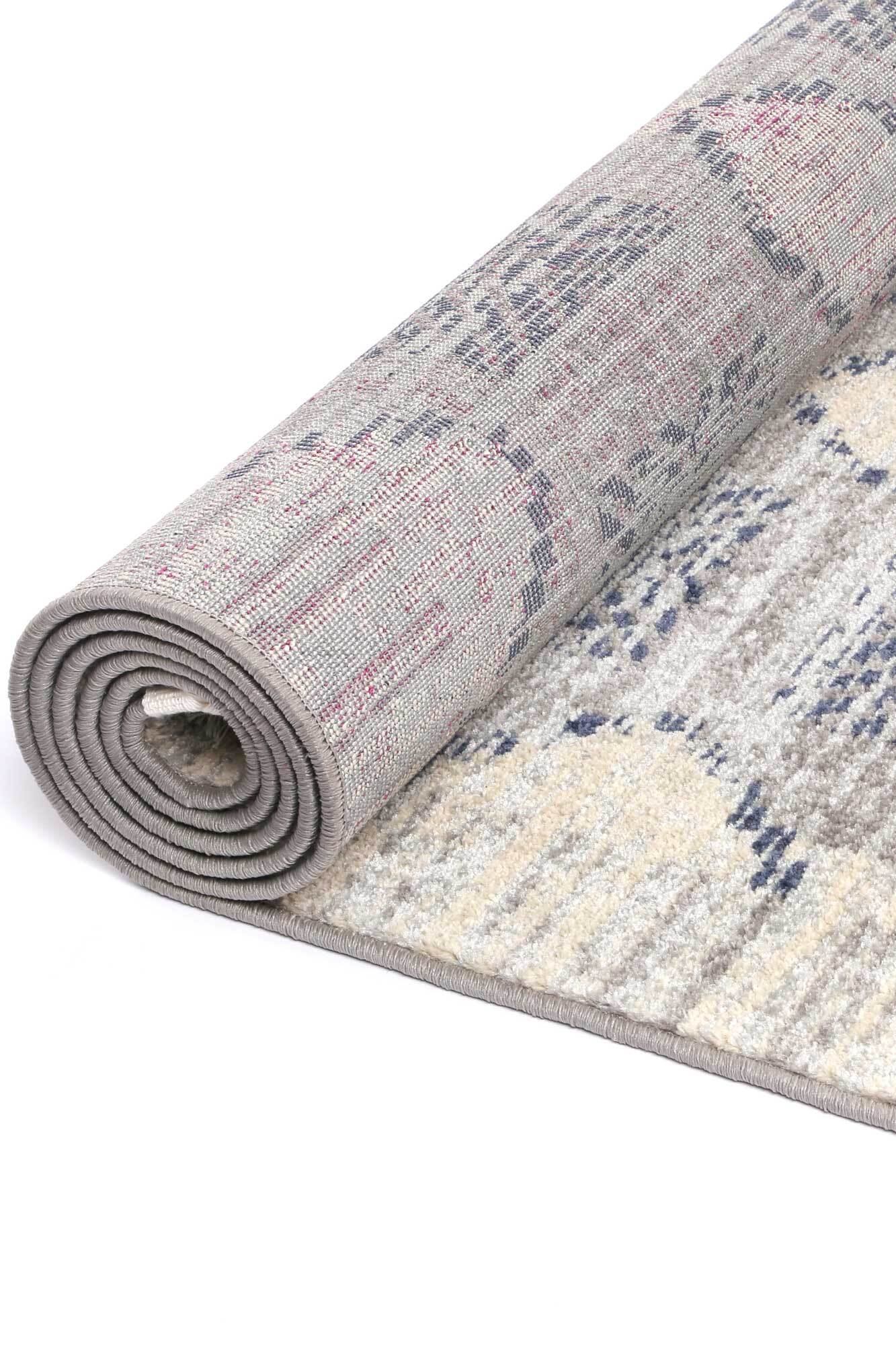 Large View Inti Moroccan Grey Geometric Rug