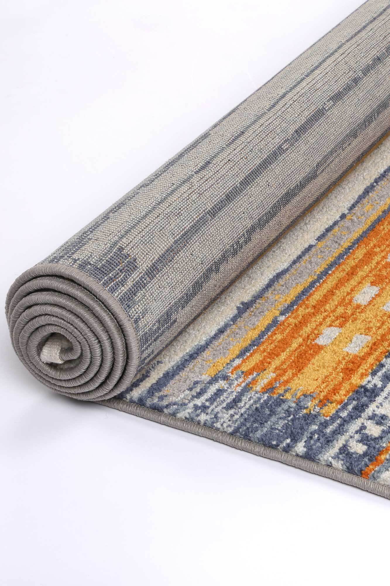 Large View Inti Moroccan Striped Fringed Rug