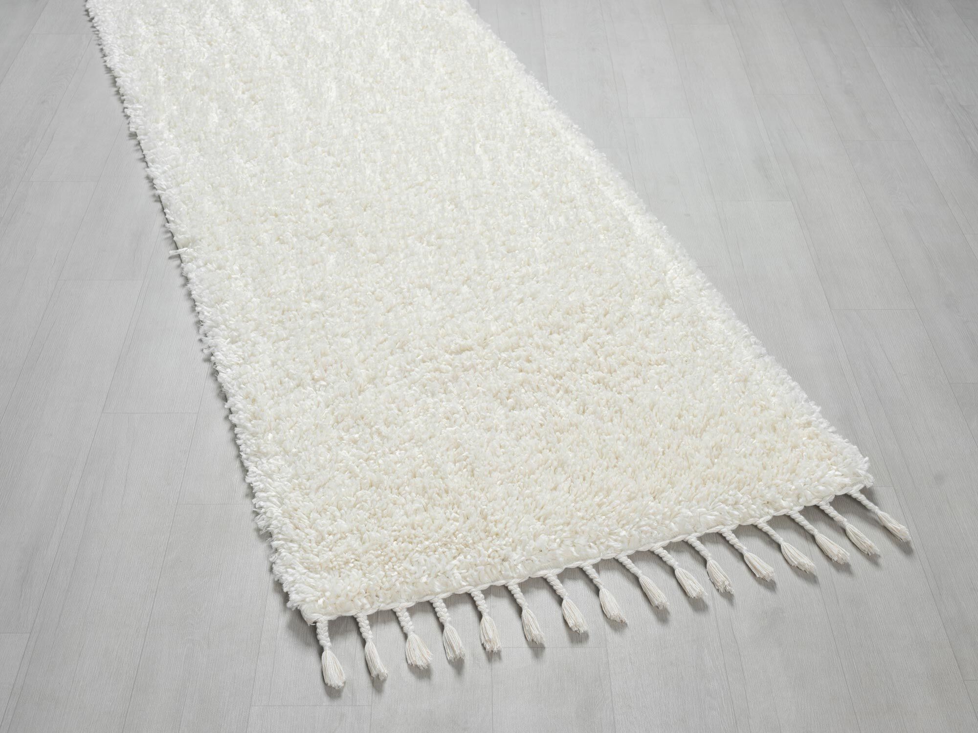 Joey Plain Cream Shaggy Rug
