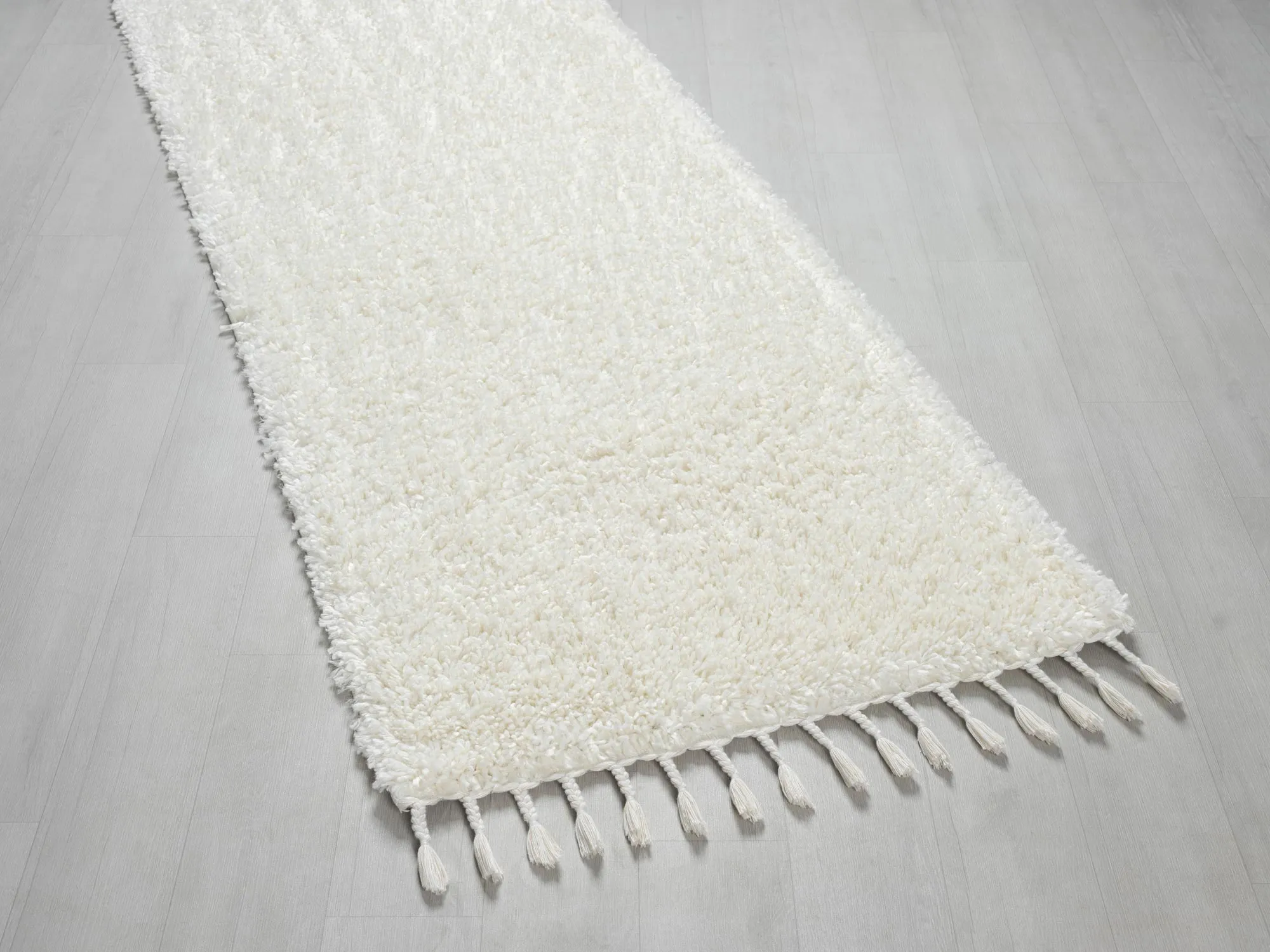 Joey Plain Cream Shaggy Rug