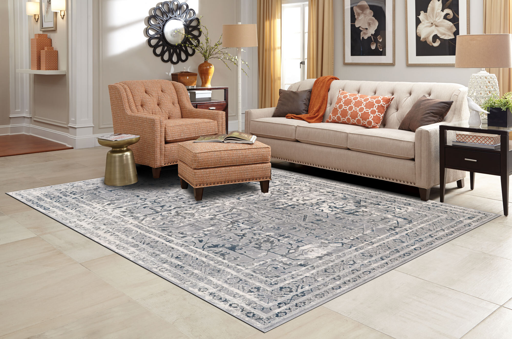 Kyra Transitional Medallion Rug