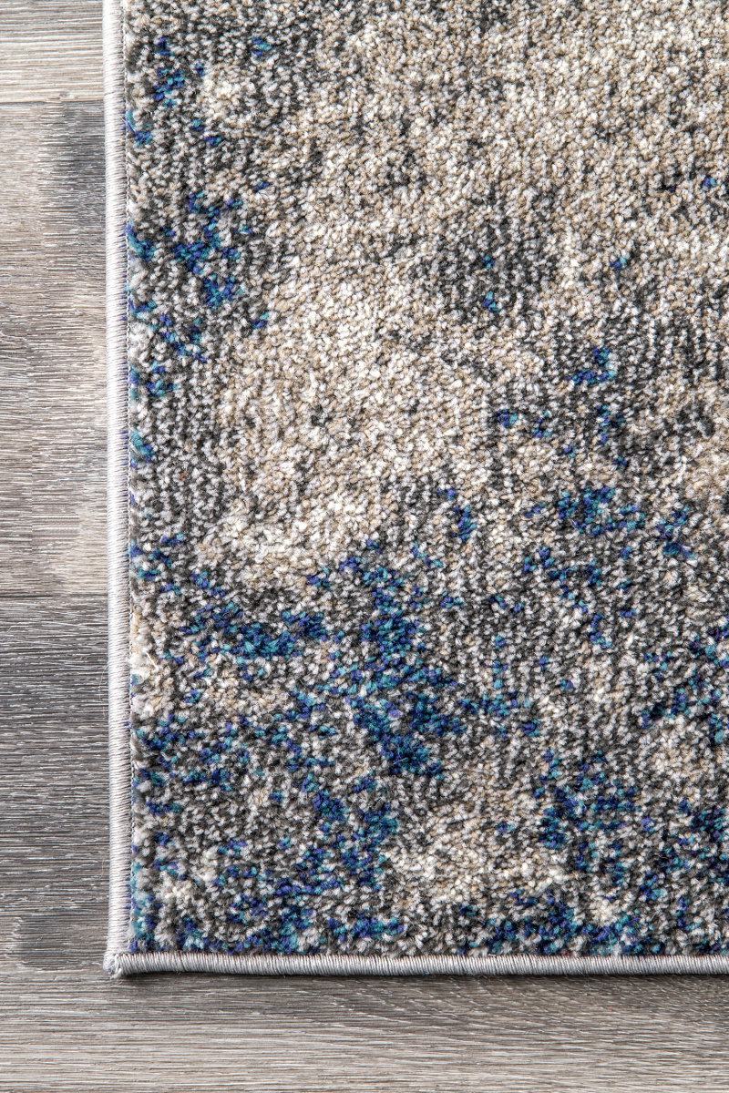 Kara Modern Blue Abstract Rug