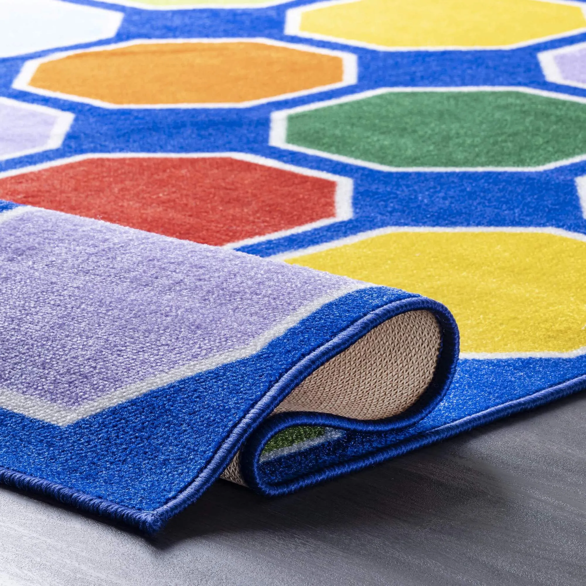 Kids Octagonal Shapes Rug